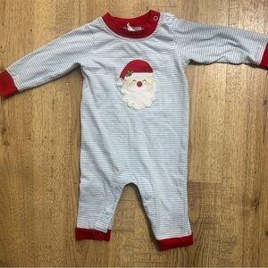 Festive Santa Striped Baby Bodysuit